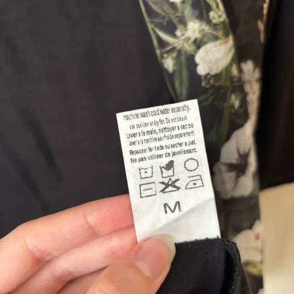 M Made in Italy Silk Floral Sheer Longline Open Front Lightweight Cardigan - Picture 9 of 13